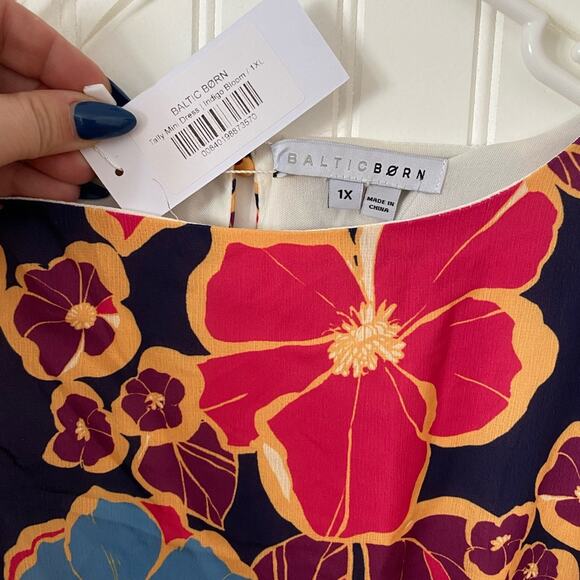 NWT Baltic Born Floral Long Sleeve Mini Dress - Picture 5 of 5